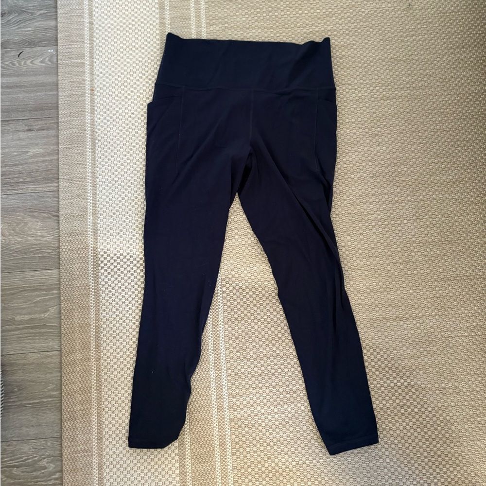 Athleta Navy High-Waisted Leggings